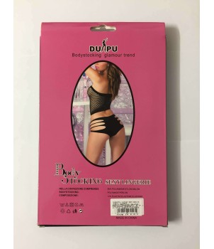 COORDINATO BODY SEX A RETE NERO MISURA UNICA