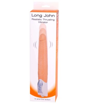 Vibratore Long John Color Carne e Nero Vibratore Long John Color Carne e Nero